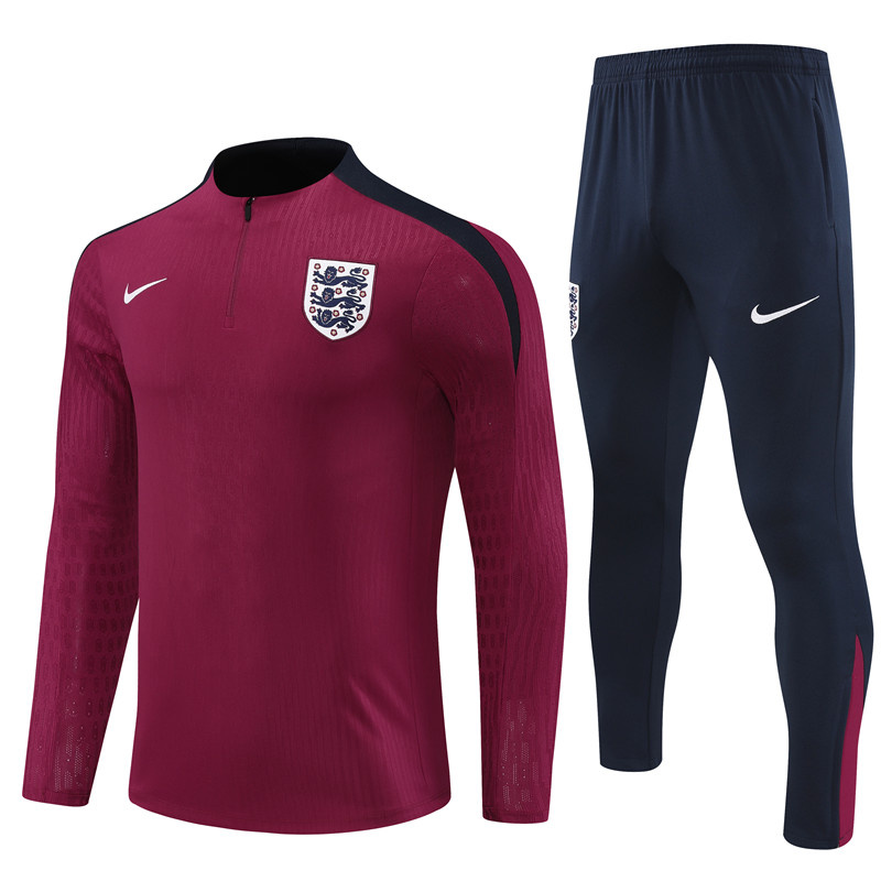 AAA Quality England 24/25 Tracksuit - Red/Navy Blue